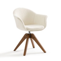 Кресло Офисное вращающееся из малой пряжи Quilda единый размер бежевый LA REDOUTE INTERIEURS  фото, kupilegko.ru